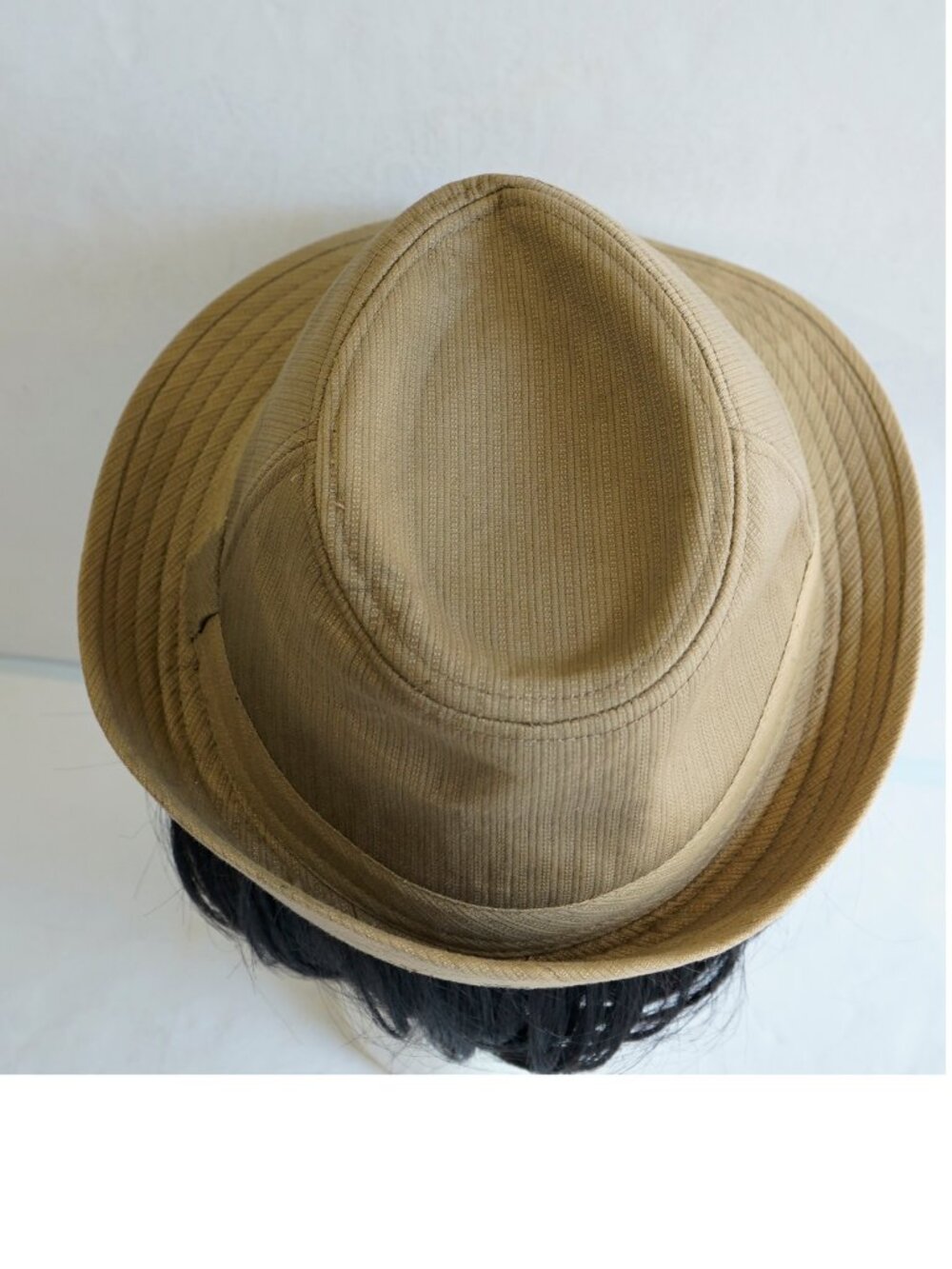 Vintage Fedora Hat Beige 100% Cotton hat - Picture 6 of 9